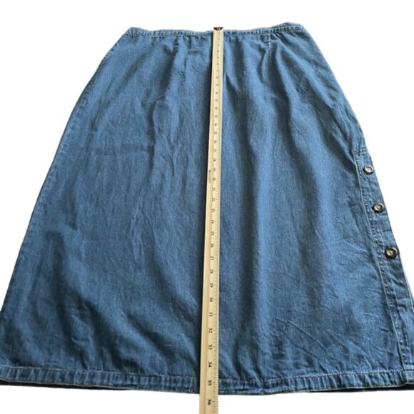 Plus Size Denim Maxi Skirt Coastal Cowgirl Country Western Boho Prairie Sz 1X - Picture 5 of 11